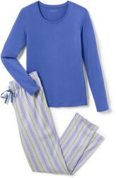 Tchibo - Női pizsama szövött nadrággal - nő - méret S 36/38 - kék/csíkos