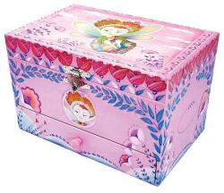  Fiókos, zenélő ékszerdoboz tükörrel - Chloe (900-11135)