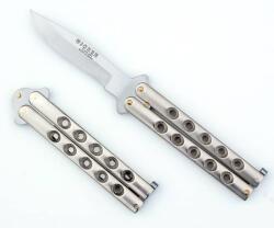 Joker pillangókés ezüst markolattal 10 cm (N-101-C)