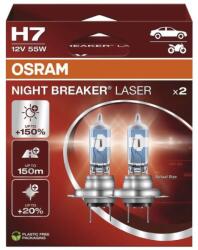 OSRAM H7 fényszóró izzó 12V 55W NIGHT BREAKER LASER 2db/doboz (C3605.4)