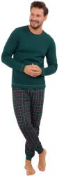Italian Fashion Pijama bărbați ITALIAN FASHION FOGO lung verde/print: XL (AAF-MPZ-FOGO-DDZD XL)