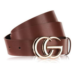 BRØDRENE Skórzany Damski Pasek OPD-01 Brødrene Brązowy 110 cm