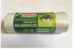 Mazzini Szemeteszsák újrahasznosított 135 liter 70 x 110 cm 25 mikron 10 db/tekercs Mazzini_átlátszó (64576) - irodasziget