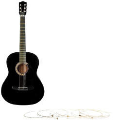 DEPOX Set chitara clasica din lemn si corzi Karok, 95 cm, Clasic Black (F78 + F65)