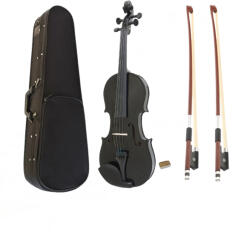 DEPOX Vioara clasica, lemn, marime 3/4 DEPOX®, doua arcusuri, neagra, toc inclus (A178 + I204)