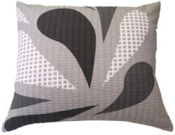  Krepp kispárna huzat - 40x50 cm / szürke csepp mintás