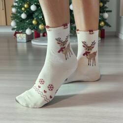 Aura Via Mikulásos-Karácsonyi rénszarvasos női gyapjú zokni 38-41 101606