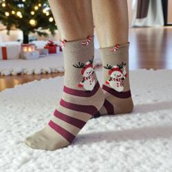 Aura Via Mikulásos-Karácsonyi hóemberes női gyapjú zokni 35-38 101602
