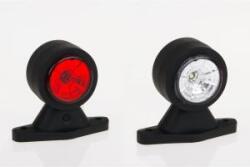 Fristom Szélességjelző 12-24V LED-es piros/fehér 90 fokos rövid egyenes 88mm kinyúlás (FT-9A LED) (FT-009ALED) - jarmulampa