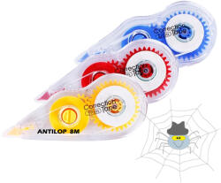 ANTILOP eldobható hibajavító roller 5 mm x 8 m - áttetsző test vegyes színekben