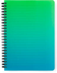 KARTON P+P Spirál füzet A/5, vonalas, 60 lapos, műanyag borítóval, OMBRE, zöld-kék (KPP-7-42125)