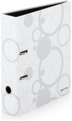 KARTON P+P Emelőkaros iratrendező, A/4, 70mm, black&white, fehér (KPP-7-366) - officetrade