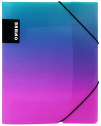 KARTON P+P Műanyag gumis mappa A/4, OMBRE, türkiz-rózsaszín (KPP-6-95125) - officetrade