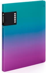 KARTON P+P Műanyag gyűrűskönyv A/4, 2 gyűrűs, OMBRE, türkiz-rózsaszín (KPP-6-94125) - officetrade