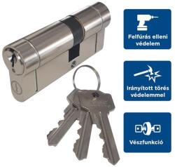 ELZETT 758 50/50mm fúrásvédett zárbetét 3 kulccsal, nikkel (3286753)