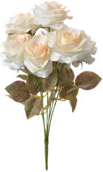 Clayre & Eef Buchet Trandafiri artificiali albi verzi 16x16x47 cm (6PL0308)