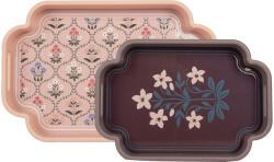 Clayre & Eef Set 2 tavi decorative lemn multicolor (2) 46x30x5 / 35x24x5 cm (6H2463) Tava