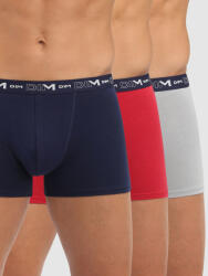 DIM Комплект от три мъжки боксерки в тъмно синьо, червено и светло сиво Dim COTTON STRETCH BOXER DIM | Sin | МЪЖЕ | M