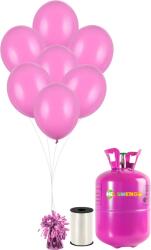 HeliumKing Set petrecere heliu cu baloane fucsia 50 buc
