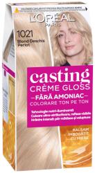 L'Oréal Vopsea de par semi-permanenta fara amoniac Casting Creme Gloss 1021 Blond Deschis, 180ml, L'Oreal Paris