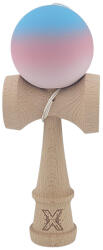 Flippy Kendama X Originala, Profesionala, Flippy, din Lemn, Rubber Grip, 18 cm, Gradient Albastru Roz Alb (teo-162303)