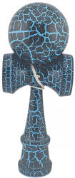 Flippy Kendama X Originala, Profesionala, Flippy, Cracked, din Lemn, 18 cm, Negru, Albastru (teo-163297)