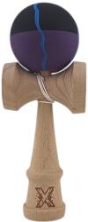 Flippy Kendama X Originala, Profesionala, Flippy, din Lemn, Rubber Grip, 18 cm, Negru Mov Albastru (teo-162904)