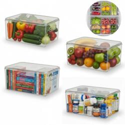 köken Cutie depozitare alimente cu capac Koken, organizator pentru frigider, birou, bucatarie 23.5x13x11 cm, plastic transparent fara BPA - koken - 114,00 RON