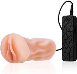 NMC Vibrátoros műpunci, NMC, Easy Job - Jenny, 11-15 cm, testszínű, távirányítós, vibrációs tojással, 10 funkciós, elemes (3xAAA), bőrszerű TPR
