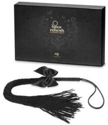 Bijoux Indiscrets Paskoló ostor, Bijoux Indiscrets, Lilly Whip, 36-40 cm, fekete, szövet, könnyű, erotikus BDSM kiegészítő