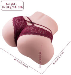 Mistress Duplanyílású tolófunkciós férfi maszturbátor, Mistress, Marisa Masturbator, 36-40 cm, testszínű, akkumulátoros, távirányítós, vízálló, realisztikus