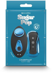 NS Novelties Bugyi vibrátor, NS Toys, Sugar Pop Chantilly, 6-10 cm, fekete, távirányítós, 7 mód + 3 sebesség, elemes (CR2032), hipoallergén ABS