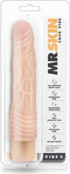 Blush Novelties Realisztikus vibrátor, Blush, Mr. Skin Cock Vibe 2, 21-25 cm hossz, 4-4, 4 cm átmérő, testszínű, erősen erezett, állítható rezgés, PVC, 2×AA elemes