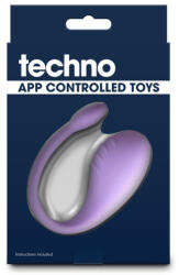 NS Novelties Vibrátoros tojás, NS Toys, Techno Rave, 16-20 cm, lila, akkumulátoros, vízálló, 10 funkciós, szilikon, app-vezérelt, Love Spouse app-kompatibilis