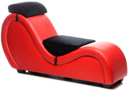 Mistress Szexfotel, Mistress, Sex Lounge Chair, 165, 5 x 49, 5 x 74, 5 cm, piros, poliészter, 200 kg teherbírás, 4 kötöző bilincs, fejtámla és derékpárna