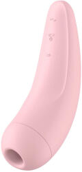 Satisfyer Léghullámos csiklóizgató és vibrátor, Satisfyer, Curvy 2+, 14 cm, rózsaszín, app-vezérelt, akkumulátoros, vízálló, bőrbarát szilikon