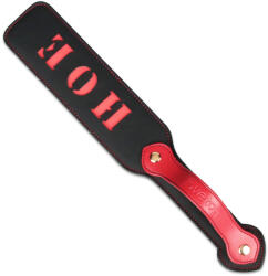 Lovetoy Műbőr paskoló, Lovetoy, Rebellion Reign Paddle HOE, 41-45 cm, piros, provokatív HOE kivágás, rugalmas, tartós, nyomot hagyó