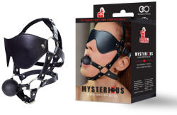 Nmc Golyós szájpecek, Nmc, Domination Restraints Mysterious, 4-4, 4 cm átmérő, fekete, szilikon, állítható fejpánt, BDSM kiegészítő