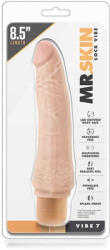 Blush Novelties Realisztikus vibrátor, Blush, Mr. Skin Cock Vibe 7, 21-25 cm, testszínű, vízálló, 2 x AA elemes, erezetes, állítható rezgéserősség, PVC