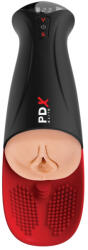 Pipedream - PDX Elite Vibrációs-vákuumos műpunci, Pipedream PDX Elite, Fuck-O-Matic Pro XL Light, 31-35 cm, testszínű, akkumulátoros, vízálló, here stimulátorral