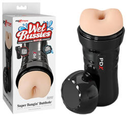 Pipedream - PDX Extreme Önsíkosító műpopsi maszturbátor, Pipedream PDX Extreme, Wet Bussies Super Bangin Butthole Light, 16-20 cm, testszínű, vákuumszabályozható, vízálló