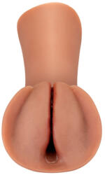 Pipedream - PDX Extreme Műpunci, Pipedream PDX Extreme, Wet Pussies Slippery Slit, 11-15 cm, barna, önsíkosító, realisztikus, vízálló, puha TPR, 7-7, 9 cm átmérő