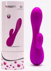Pretty Love Multifunkcionális vibrátor, Pretty Love, Simon, 16-20 cm, lila, akkumulátoros, szilikon, kétmotoros, csiklóizgatóval, g-pontos, szenzoros, memóriás