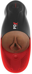 Pipedream - PDX Elite Műpunci maszturbátor, Pipedream PDX Elite, Fuck-O-Matic 2, 26-30 cm, piros-fekete, here stimulátorral, szívó-vibrációs, vízálló, akkumulátoros