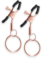 NS Toys Mellbimbócsipesz, NS Toys, Bound C2, 6-10 cm, fekete, állítható szorítás, nikkelmentes fém, szilikon hegyek, erotikus stimuláció