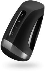 Satisfyer Makk vibrátor, Satisfyer, Men Heat Vibration, 13, 7 cm, fekete, akkumulátoros, melegítős, vízálló, szilikon