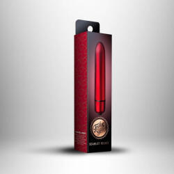 Rocks-Off Rúzsvibrátor, Rocks-Off, Truly Yours Scarlet Velvet, 9, 2 cm, piros, 10 rezgésmód, vízálló, ABS, fényes felület, 1×AAA elemes