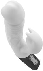 NMC Multifunkcionális vibrátor, NMC, Titanz 7, 18 cm, elefántcsont-fehér, akkumulátoros, vízálló, szilikon, csiklóizgató karral, G-pont stimuláló