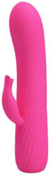 Pretty Love Multifunkcionális vibrátor, Pretty Love, Tim Magenta, 11-15 cm, rózsaszín, kétmotoros, g-pontos és csiklóizgatós, 12 mód, szilikon, akkumulátoros