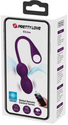 Pretty Love Gésa golyó, Pretty Love, Elvira Purple II, 6-10 cm, lila, 2 golyós, 12 funkciós, vízálló, appal vezérelhető, akkumulátoros, orvosi szilikon